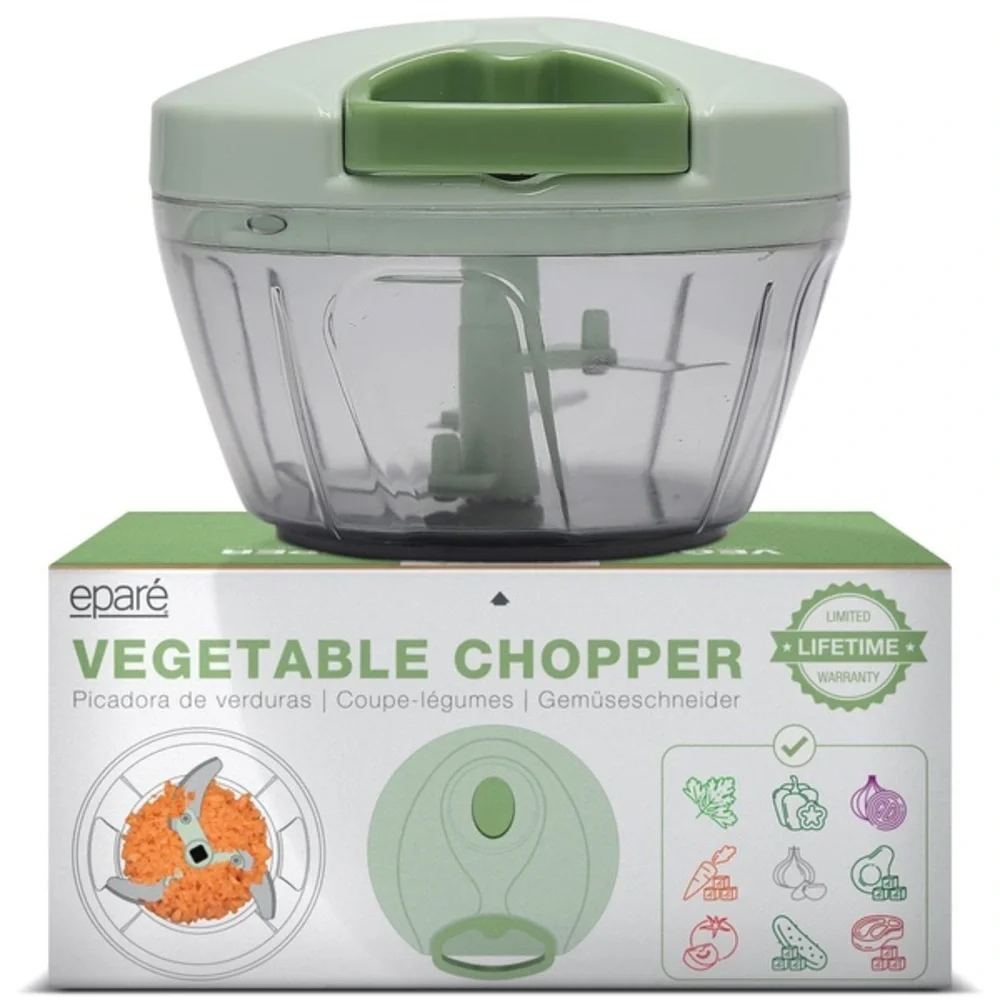 eparé Green Vegetable Chopper - Manual Food Prep Tool